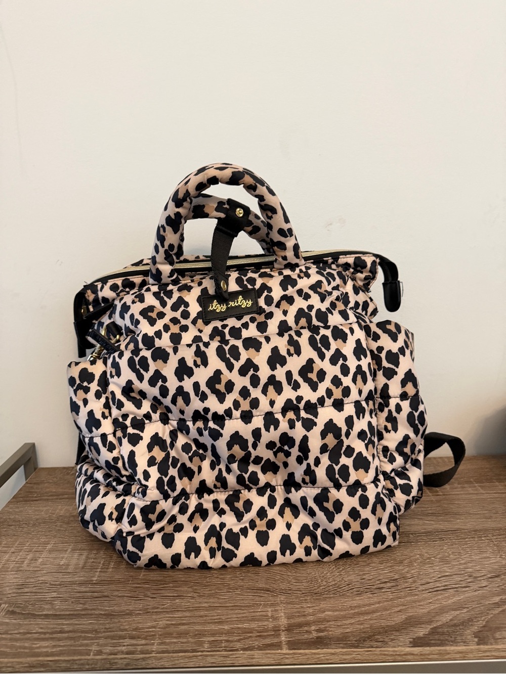 Itzy Ritzy Leopard Print Diaper Bag Backpack